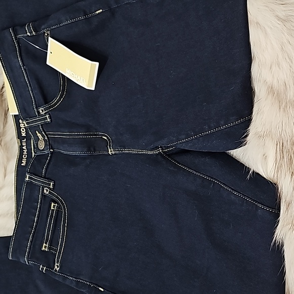 NWT Michael Kors Basics Dark Rinse Wash Izzy Skinny Jeans Sz 8 - Picture 10 of 15